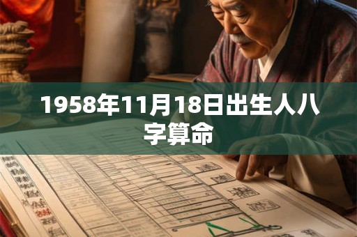 1958年11月18日出生人八字算命