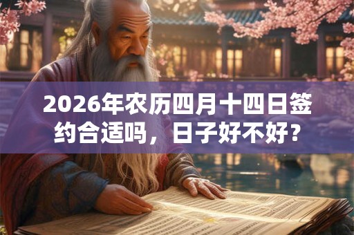 2026年农历四月十四日签约合适吗，日子好不好？