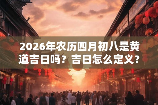 2026年农历四月初八是黄道吉日吗？吉日怎么定义？