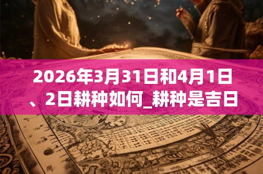 2026年3月31日和4月1日、2日耕种如何_耕种是吉日吗