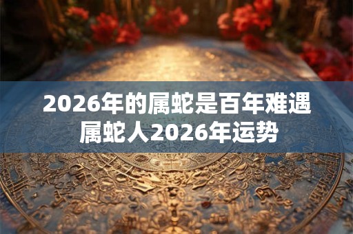 2026年的属蛇是百年难遇 属蛇人2026年运势