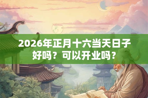 2026年正月十六当天日子好吗？可以开业吗？