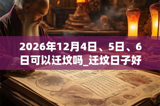 2026年12月4日、5日、6日可以迁坟吗_迁坟日子好吗
