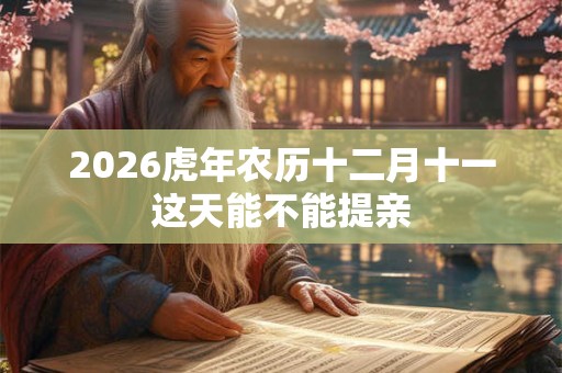2026虎年农历十二月十一这天能不能提亲
