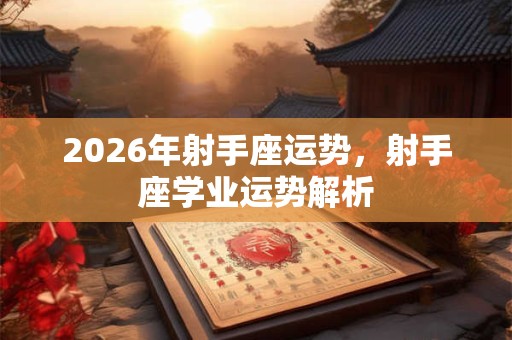 2026年射手座运势，射手座学业运势解析