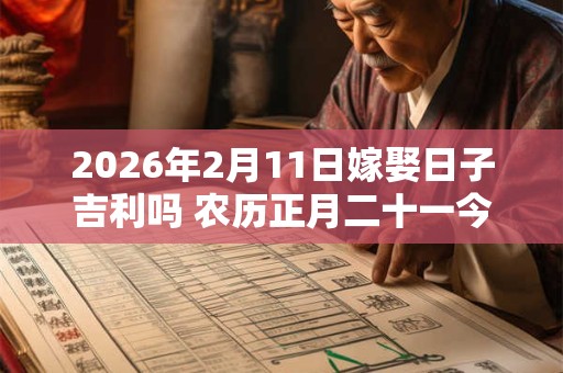 2026年2月11日嫁娶日子吉利吗 农历正月二十一今日黄历