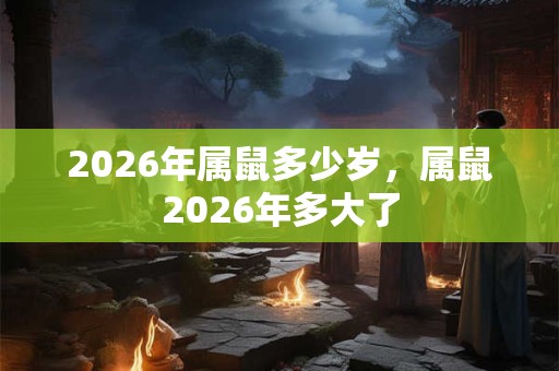 2026年属鼠多少岁，属鼠2026年多大了
