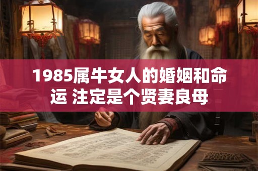 1985属牛女人的婚姻和命运 注定是个贤妻良母