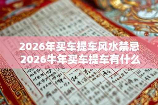2026年买车提车风水禁忌 2026牛年买车提车有什么讲究 2026年买车提车风水禁忌 2026牛年买车提车有什么讲究