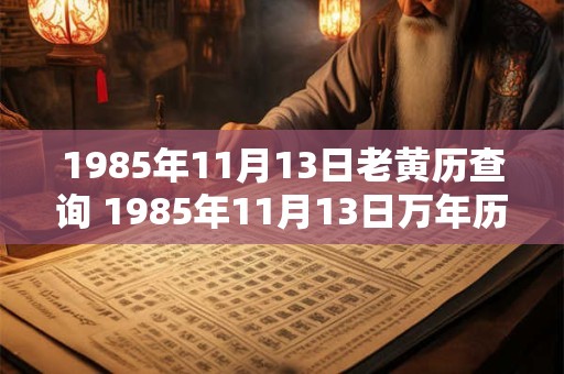 1985年11月13日老黄历查询 1985年11月13日万年历黄道吉日 1985年11月13日老黄历查询 1985年11月13日万年历黄道吉日