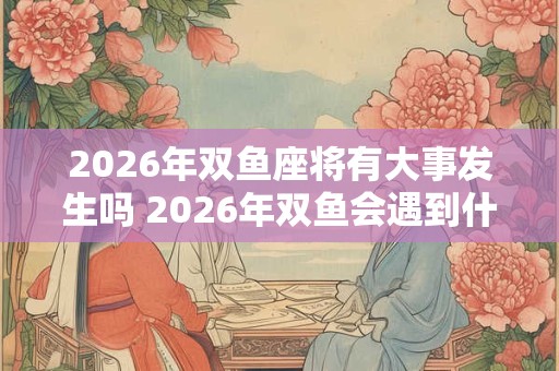 2026年双鱼座将有大事发生吗 2026年双鱼会遇到什么坎坷 2026年双鱼座将有大事发生吗 2026年双鱼会遇到什么坎坷