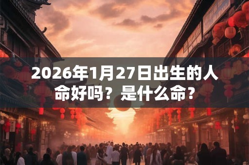 2026年1月27日出生的人命好吗？是什么命？
