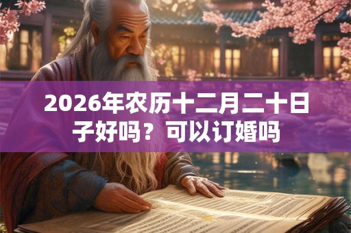 2026年农历十二月二十日子好吗？可以订婚吗