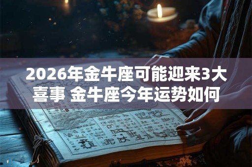 2026年金牛座可能迎来3大喜事 金牛座今年运势如何