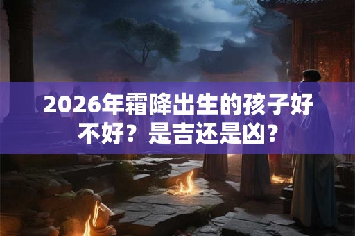 2026年霜降出生的孩子好不好？是吉还是凶？