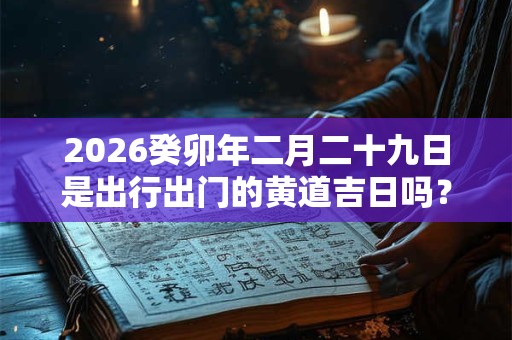 2026癸卯年二月二十九日是出行出门的黄道吉日吗？