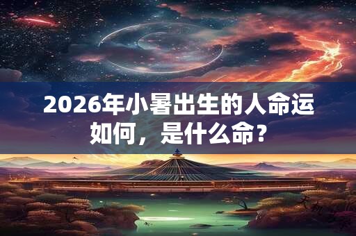 2026年小暑出生的人命运如何，是什么命？
