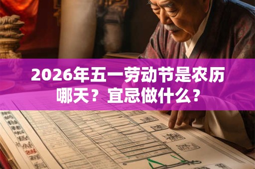 2026年五一劳动节是农历哪天？宜忌做什么？