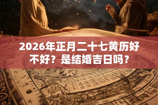 2026年正月二十七黄历好不好？是结婚吉日吗？