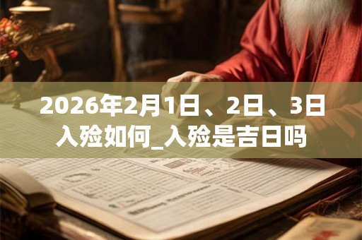 2026年2月1日、2日、3日入殓如何_入殓是吉日吗
