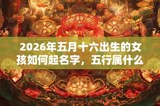 2026年五月十六出生的女孩如何起名字，五行属什么