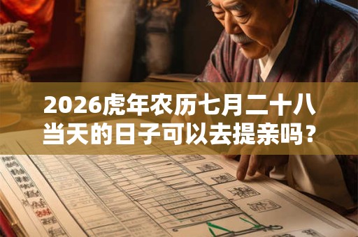 2026虎年农历七月二十八当天的日子可以去提亲吗？
