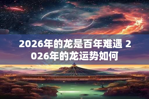 2026年的龙是百年难遇 2026年的龙运势如何