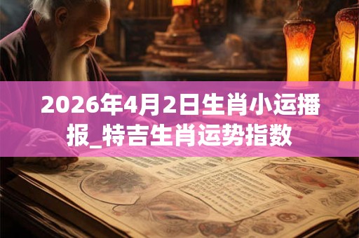 2026年4月2日生肖小运播报_特吉生肖运势指数