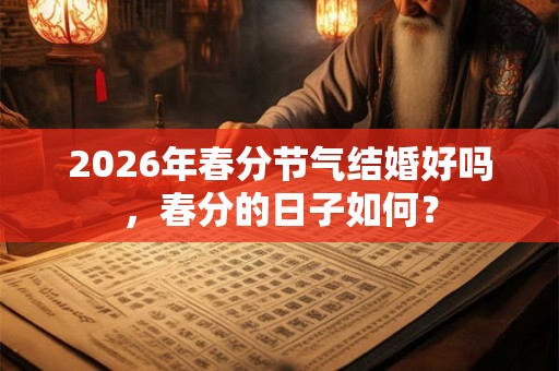 2026年春分节气结婚好吗，春分的日子如何？