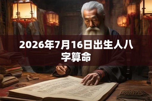 2026年7月16日出生人八字算命