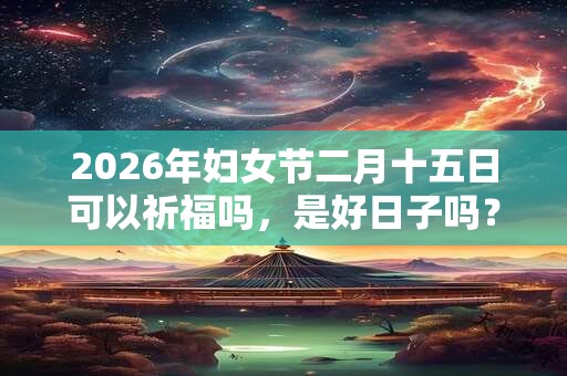 2026年妇女节二月十五日可以祈福吗，是好日子吗？