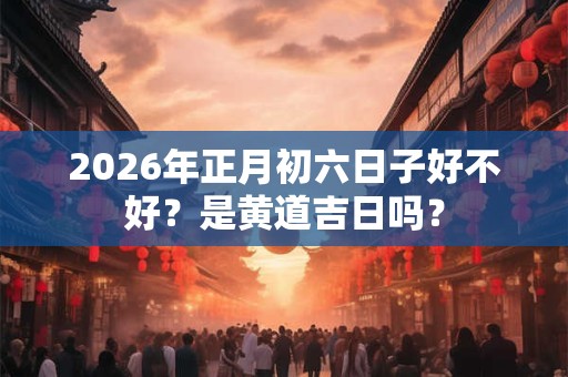 2026年正月初六日子好不好？是黄道吉日吗？