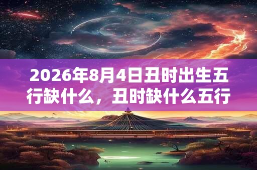 2026年8月4日丑时出生五行缺什么，丑时缺什么五行