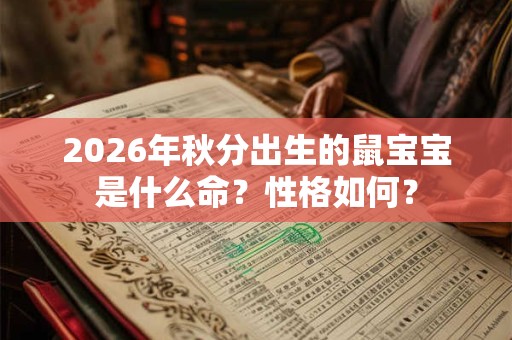 2026年秋分出生的鼠宝宝是什么命？性格如何？