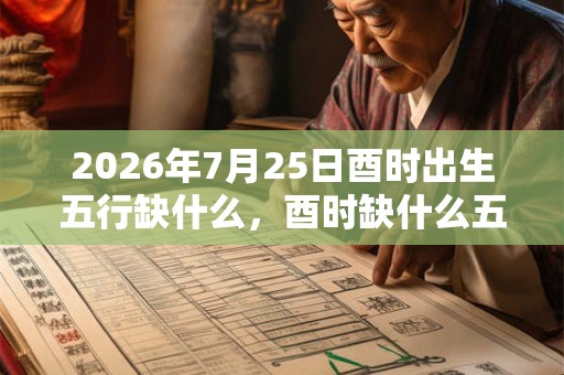 2026年7月25日酉时出生五行缺什么，酉时缺什么五行