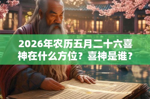 2026年农历五月二十六喜神在什么方位？喜神是谁？