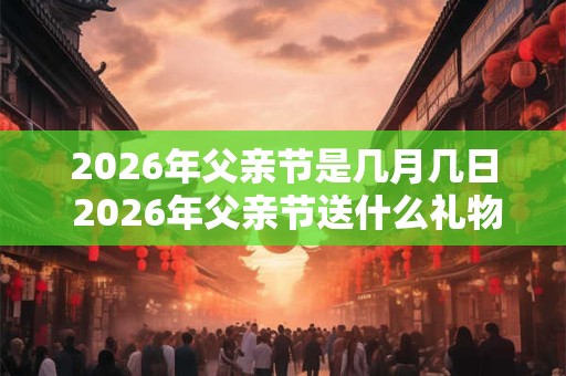 2026年父亲节是几月几日 2026年父亲节送什么礼物好