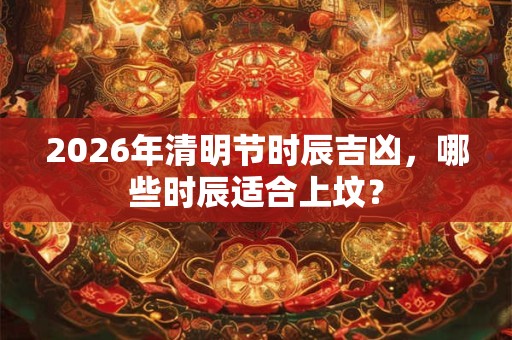 2026年清明节时辰吉凶，哪些时辰适合上坟？