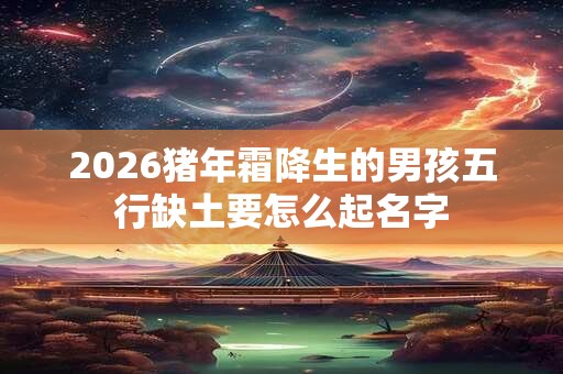 2026猪年霜降生的男孩五行缺土要怎么起名字