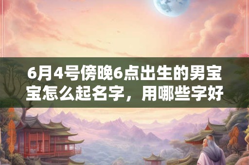 6月4号傍晚6点出生的男宝宝怎么起名字，用哪些字好