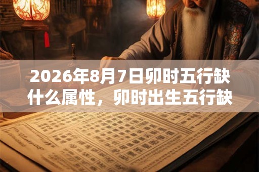 2026年8月7日卯时五行缺什么属性，卯时出生五行缺什么