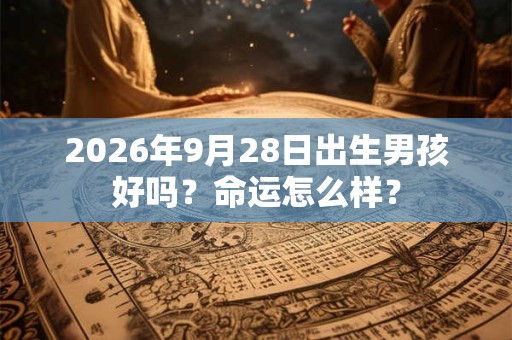 2026年9月28日出生男孩好吗？命运怎么样？