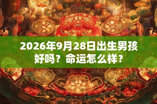 2026年9月28日出生男孩好吗？命运怎么样？