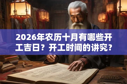 2026年农历十月有哪些开工吉日？开工时间的讲究？