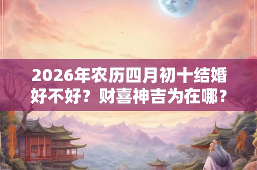 2026年农历四月初十结婚好不好？财喜神吉为在哪？