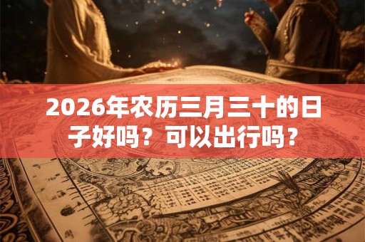 2026年农历三月三十的日子好吗？可以出行吗？