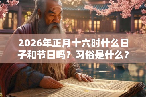 2026年正月十六时什么日子和节日吗？习俗是什么？
