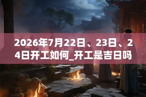 2026年7月22日、23日、24日开工如何_开工是吉日吗