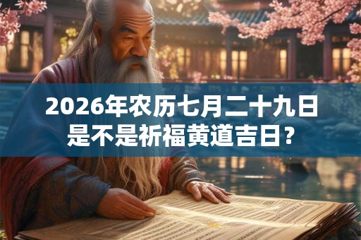 2026年农历七月二十九日是不是祈福黄道吉日？