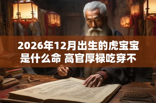 2026年12月出生的虎宝宝是什么命 高官厚禄吃穿不愁